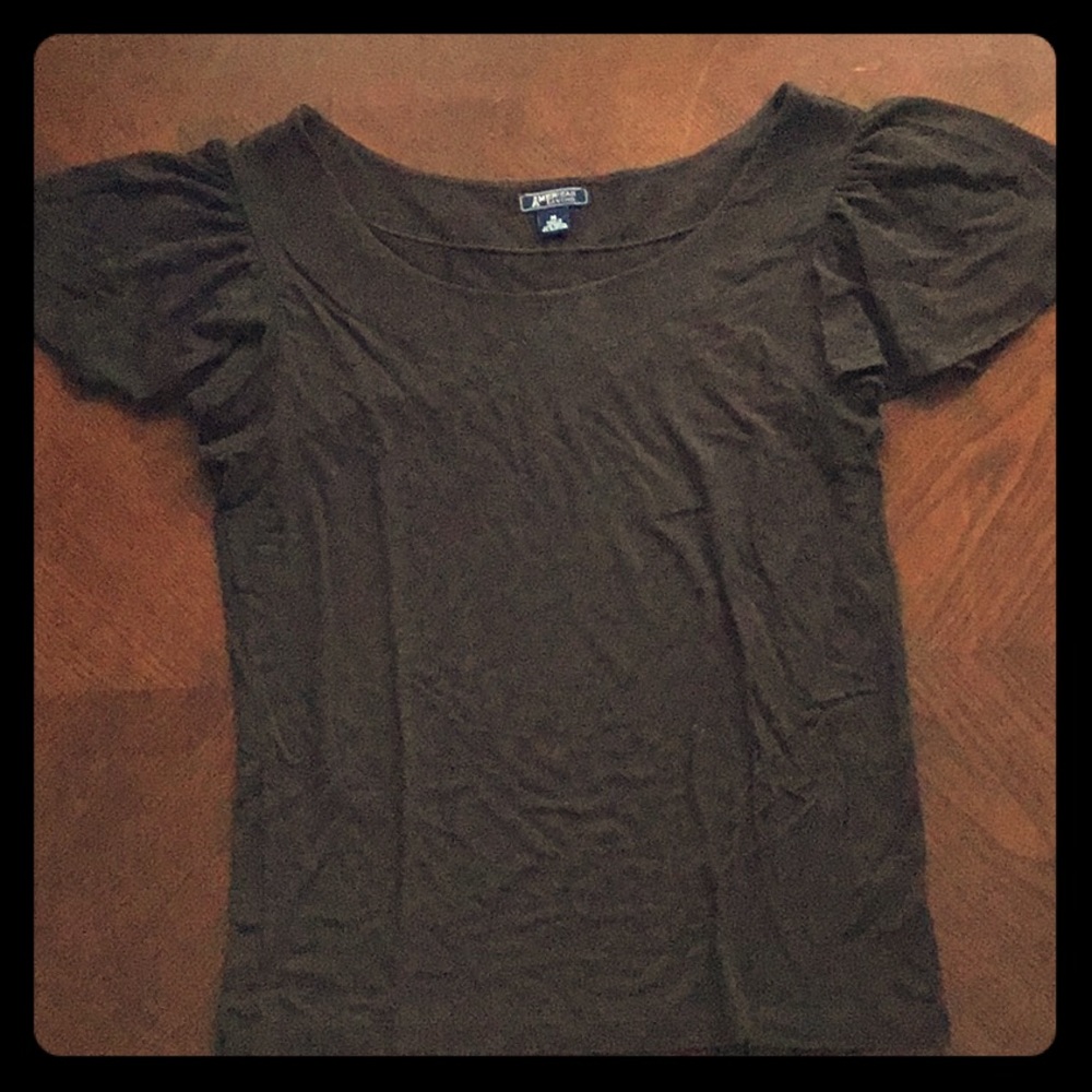 American Living Brown Dress Blouse Size Medium